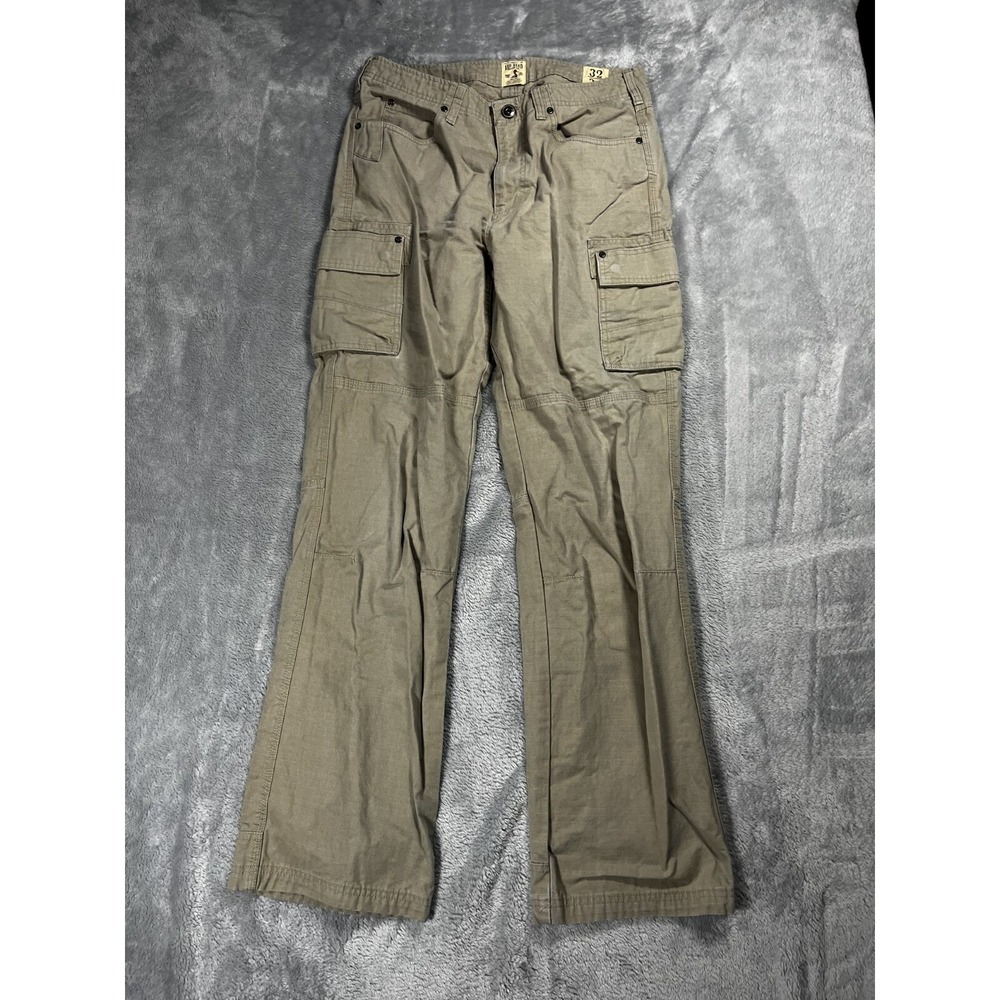 Redhead Brand Co Tan Cargo Pants Men Size 32x34 all cotton made in Bangladesh